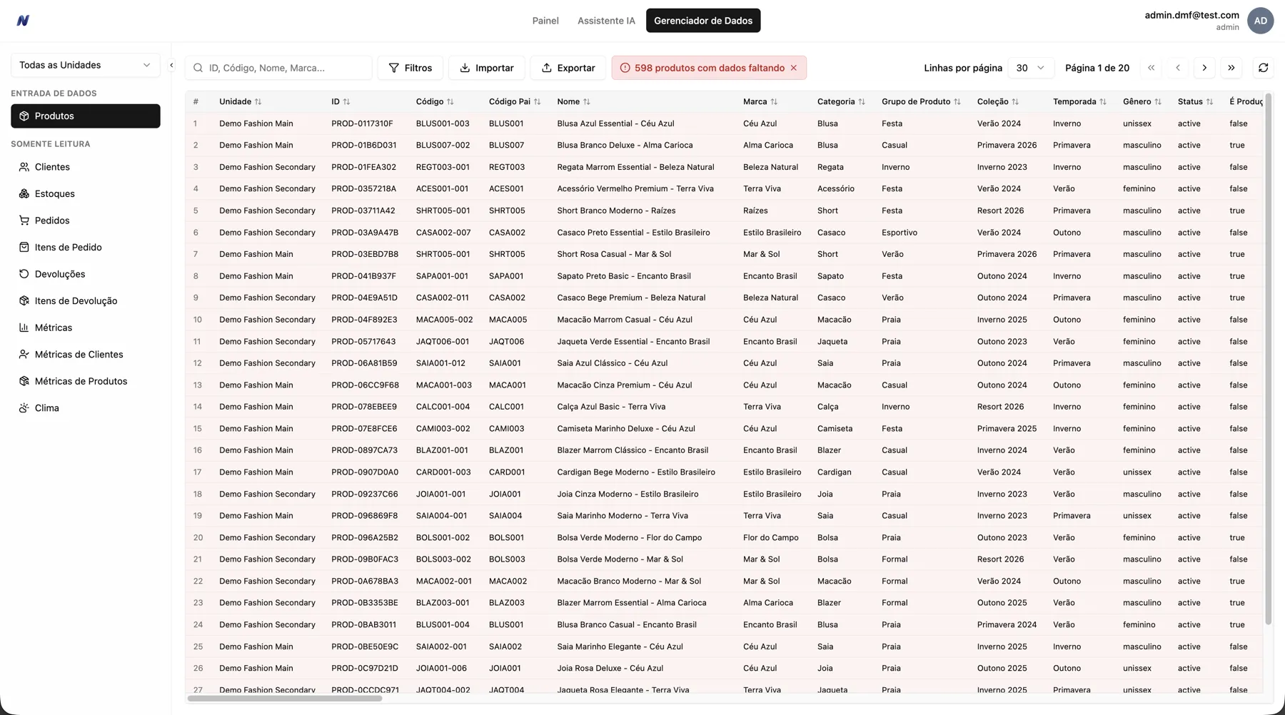Gerenciador de Dados